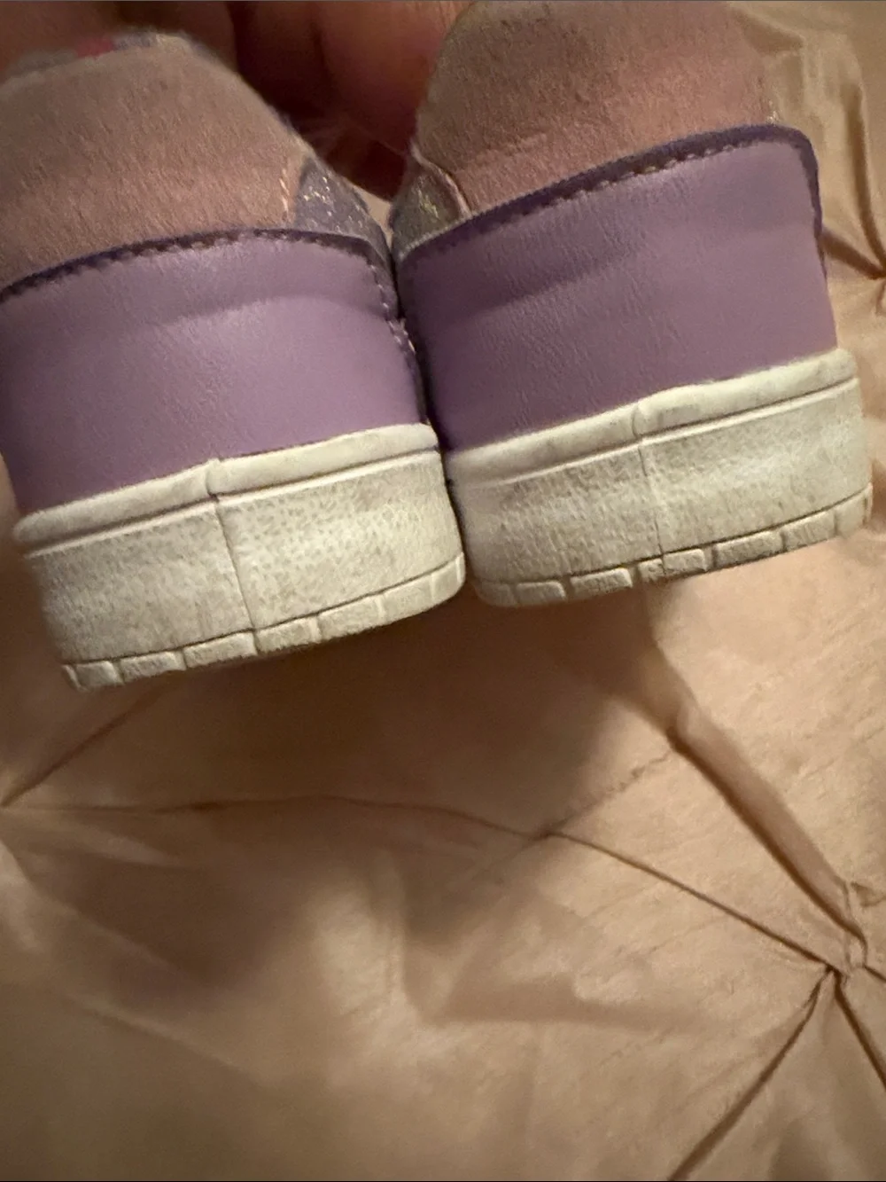 Bluey Ground up toddler Heart-Accent Sneakers in Pink, White and Lavender